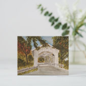 White Covered Bridge Briefkaart (Staand voorkant)