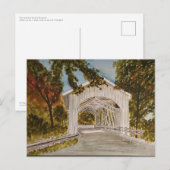 White Covered Bridge Briefkaart (Voorkant / Achterkant)