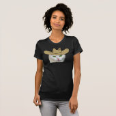 White Cowboy Cowgirl Cat T shirt (Voorkant volledig)