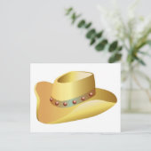 White Cowboy Pet Briefkaart (Staand voorkant)