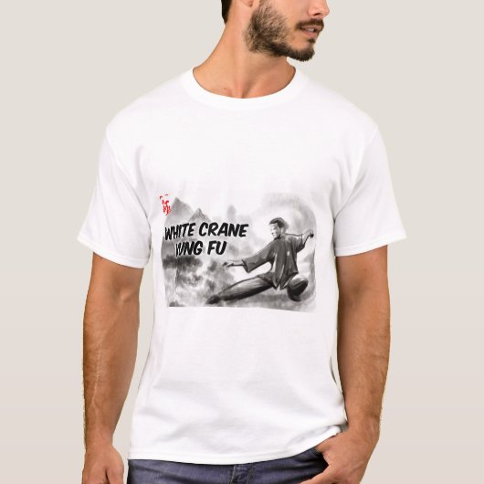 White Crane Kung Fu T-shirt (Voorkant)
