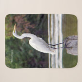 White Crane sherpa blanket Deken (Voorkant (horizontaal))
