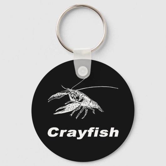 white crawfish (Black scenery) Sleutelhanger (Voorkant)