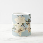 White Cream Azalea Flowers Monogram Koffiemok (Center)
