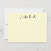 White Cream en kleine check Notitiekaartje (Voorkant)