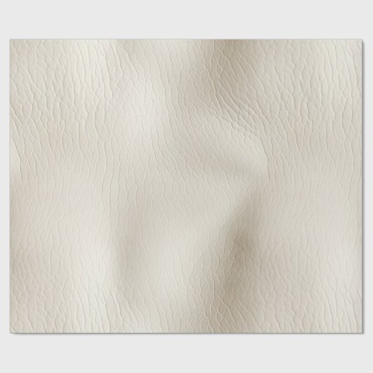 White Cream Faux Leather Wedding Cadeaupapier (Vlak)