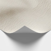 White Cream Faux Leather Wedding Cadeaupapier (Hoek)