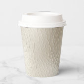 White Cream Faux Leather Wedding Papieren Bekers (Achterkant)