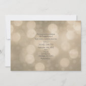 White Cream Glow Elegant Bokeh Lights Verloving Kaart (Voorkant)