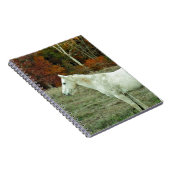 White Cream Horse in an Autumn Field Notitieboek (Rechterzijde)
