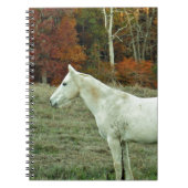 White Cream Horse in an Autumn Field Notitieboek (Voorkant)