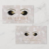 White Cream Lights Makeup Eyelashes Visitekaartje (Voorkant / Achterkant)