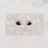 White Cream Lights Makeup Eyelashes Visitekaartje (Achterkant)