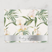 White Cream Orchids Denken aan jou Briefkaart (Voorkant)