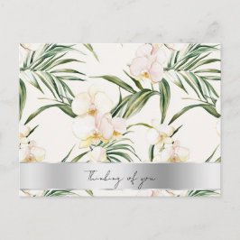 White Cream Orchids Denken aan jou Briefkaart