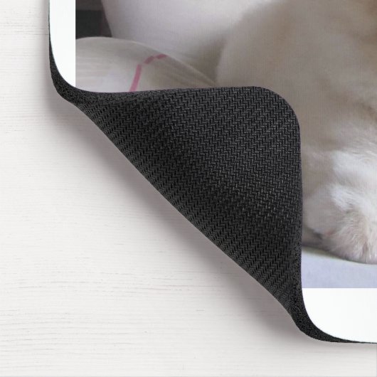 White Cream Puff Chow Chow Puppy Muismat (Hoek)