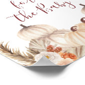 White Cream Pumpkin Floral Predictions for baby Poster (Hoek)