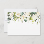 White Cream Rozen Hydrangea Wedding Save the Date (Achterkant)
