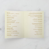 White cream rozen Wedding programma Uitnodiging (Binnen)