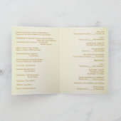White cream rozen Wedding programma Uitnodiging (Binnen)