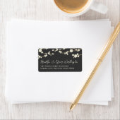 White Cream Sakura Cherry Blossom Asian Wedding Etiket (Insitu)