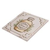 White & Cream Shampoo Bottle Funny Bathroom Tegeltje (Zijkant)