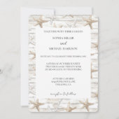 White Cream Starfish Beach bruiloft Kaart (Voorkant)