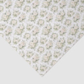 White Cream Watercolor Florals Wedding Bridal  Tissuepapier (Detail)