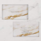 White Creamy Foxier Sepia Gold Grey Marble Vip Visitekaartje (Voorkant / Achterkant)