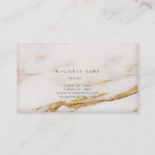 White Creamy Foxier Sepia Gold Grey Marble Vip Visitekaartje (Achterkant)