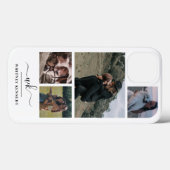 White Creëer Your Ewn 4 Photo Collage Monogram Case-Mate iPhone Case (Achterkant (horizontaal))