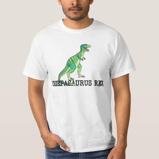White Creep A Saurus Rex T-shirt (Voorkant)