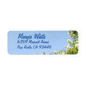 White Crepe Myrtle Flowers in Bloom Label (Voorkant)