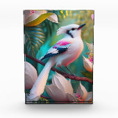 White Crested Blush Chested Fantasy Bird Fotoblokken (Voorkant)