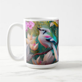 White Crested Blush Chested Fantasy Bird Koffiemok