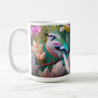 White Crested Blush Chested Fantasy Bird Koffiemok