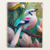 White Crested Blush Chested Fantasy Bird Planner (Voorkant)