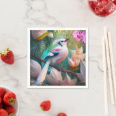 White Crested Blush Chested Fantasy Bird Servet (Insitu)