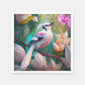 White Crested Blush Chested Fantasy Bird Servet (Voorkant)