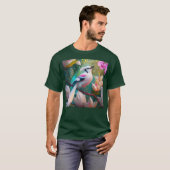 White Crested Blush Chested Fantasy Bird T-shirt (Voorkant volledig)