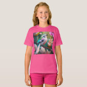 White Crested Blush Chested Fantasy Bird T-shirt (Voorkant volledig)