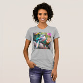 White Crested Blush Chested Fantasy Bird T-shirt (Voorkant volledig)