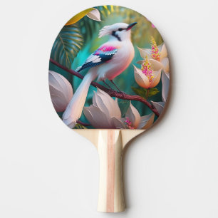 White Crested Blush Chested Fantasy Bird Tafeltennisbatje