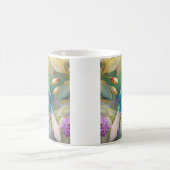 White Crested Iridescent Blauwgroen Wing Fantasy B Koffiemok (Center)