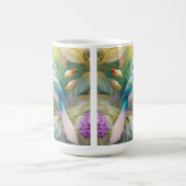 White Crested Iridescent Blauwgroen Wing Fantasy B Koffiemok (Center)