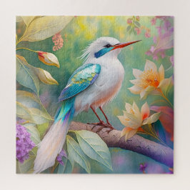 White Crested Iridescent Blauwgroen Wing Fantasy B Legpuzzel