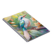 White Crested Iridescent Blauwgroen Wing Fantasy B Notitieboek (Rechterzijde)