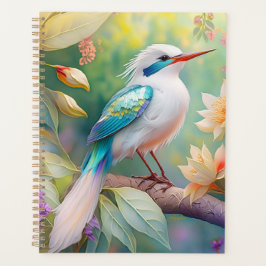 White Crested Iridescent Blauwgroen Wing Fantasy B Planner