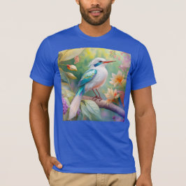White Crested Iridescent Blauwgroen Wing Fantasy B T-shirt