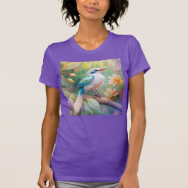White Crested Iridescent Blauwgroen Wing Fantasy B T-shirt